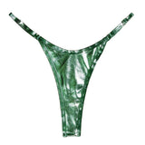 Sexy Micro Mini Bikini Bottoms High Waist Women Swimwear Thong Swimsuit Glossy Elastic Summer Brazilian Swim Trunks Beachwear