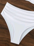 XS - XL 3D Flower Female Bandeau Swimsuit High Waist Bikini Women Swimwear Two-pieces Bikini Set Bather Bathing Suit Swim Lady
