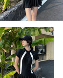 One Piece Swimsuit Skirt Style Plus Size Slimming and Belly Covering Style Hot Spring Bikini Swimsuit for Women