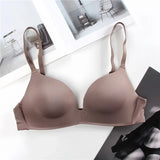 2Pcs/Set Padded Bras For Women Push Up Bra Underwear Non-wire Brassiere Sexy Lingerie Solid Color 3/4 Cup Comfort Intimates