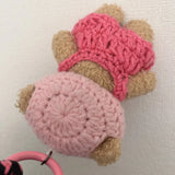 Korean diy handmade custom bear acrylic rope pendant plush doll pendant cute doll bag pendant