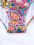 S- XL Printed Underwired Bra Cup Bikini Female Swimsuit Women Swimwear Two-pieces Bikini Set Push Up Bather Bathing Suit Swim