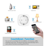 5PCS Smart Socket EU 20A Wifi Smart Plug With Power Monitoring Works with Tuya Smart Life APP Remote Control