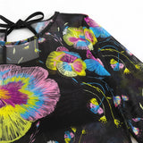 S - XXL 3PCS New Printed Long Sleeve With Pants Sarong Women Swimwear One Piece Swimsuit Female Bather Bathing Suit Swim K7180