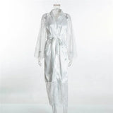 Sleepwear Women's Bathrobe Sexy Lingerie Lace Satin Kimono Sleep Long Dress Robes Pajamas Nightgown
