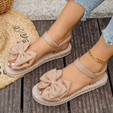 Flat Sandals Fashion Beach Slippers Outdoor Bow Tie Flat Shoes Home Women Anti-slip Trend Sandals Lightweight Sandals