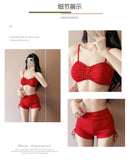 New Swimsuit Women's Split Three Piece Set Covers The Belly and Looks Slimmer, Gathers Small Breasts, Ins Style Hot Spring Bath