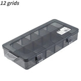DELI 1 PCS Plastic Storage Boxes Slots Adjustable Packaging Transparent Tool Case Screw Craft Jewelry Accessories Organizer Box