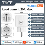 TNCE TUYA Smart Plug WiFi or Zigbee3.0 Socket EU 16A/20A Power Monitor Timing Function Voice Control Work With Alexa Google Home