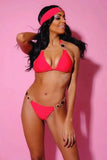DEKA Rhinestone Love Heart Bikini Set Women Diamond Swimsuit  Crystal Luxury Push Up Metal Thong Swimwear