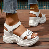 2026 Chunky Platform Sport Sandals Women Hook Loop Wedge Heel Summer Sandals Woman Comfy Non Slip Thick Sole Sandalias Mujer