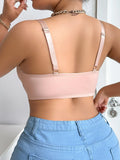 Women's Plus Size Underwear Half Cup Gathered Push Up Front Buckle Lace Design Suitable For Voluptuous Women XL-XXXL MR2753