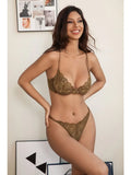 Toucheart Erotic Lingerie Panty 2PCS Thin Model See-through Lace Big Breasts Appear Smaller and Prevent Sagging Delicate Bra Set