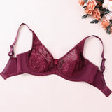 3 Pcs Womens Bras Ultra-Thin Perspective Lace Sheer Plus Size Bra Underwire Sexy Underwear Lingerie BH Tops D E F Cup