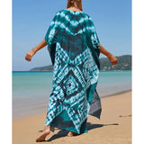 2026 New Colorful Kaftan Tunic Beach Dress Beach Wear Beachwear Beach Cover Up Cover-upsLoose Maxi Dress Female Women V4428