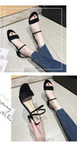Women Sandals Chunky Heels Slides Summer 2026 Elegant Shoes Women Slipper Big Size 34-42 Fashion Summer Sandal Women