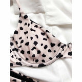 Sexy Leopard Bikini Swimsuit Female Swimwear Women Two-pieces Bikini set Underwired Bra Cup Bather Bathing Suit Swim Lady V2740