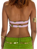 Women Halter Tops Sleeveless Backless Dots/Flower Print Summer Vest for Club Party Summer Tank Top