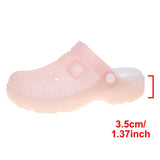 Jelly Color Platform Clogs Sandals Women 2026 Summer Thick Bottom Non Slip Beach Sandles Woman Breathable Slip On Garden Shoes