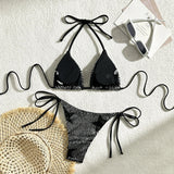Halter Shiny Star Sequins Bikini 2025 Women Swimsuit Female Swimwear Two Pieces Bikini Set Brazilian Bathing Suit Swim Beachwear