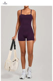 Outdoor Backless Yoga One Piece Suit Women Multiple Wearing Methods Sleeveless Slim Fit Pocket Stretch Sports Fitness Jumpsuit