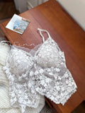 Sexy French Lace Halter Bra for Summer Wireless Crinkle Free Bralette for Small Bust Beautiful Back Lingerie Set S-XL MOYISU BC