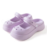 Fashion Mary Jane Garden Shoes Woman Platform Slippers Cute DIY Thick Sole Girls Summer Indoor Beach Slides Ladies Footwear