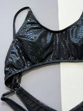 Snake Skin Tummy Cut Out Mini Mirco Thong One Piece Swimsuit Women Swimwear Female Monokini Backless Bathing Suit Swim Beachwear