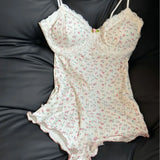 Onesie Pajamas for Women Cute Pj Woman Coquette Pajamas Set Floral Pajama Set Coquette Aesthetics
