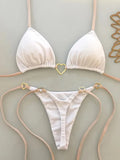 Triangle Thong Bikini 2026 Women Halter Swimsuit Solid Sexy Brazilian Swimwear Female Bathers Bathing Swimming Swim Suit Beach