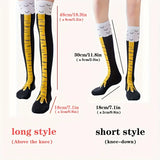 1/2 Pairs Women Knee High Socks Trendy Cartoon Funny Chicken Claw Socks Fitness Sports Casual Slim Leg Long Tube Socks Women