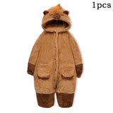 Adult Capybara Robes Onesies Pajamas Cartoon Pyjama Animal Kigurumi Slipper Halloween Cosplay Costumes Warm Sleepwear Jumpsuit