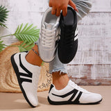 Plus Size 43 Silver Sneakers Women 2026 New Soft Sole Non Slip German Training Shoes Woman Comfortable Fashion Lace Up Flats