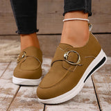 2025 Faux Suede Platform Loafers Women Lightweight Slip On Thick Sole Sneakers Woman Plus Size 43 Comfort Non Slip Casual Shoes