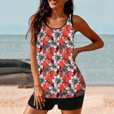 2026 Pinted Floral Tankini Two Pieces Swimsuit Women Vintage Swimwear Female Bathers Bathing Swimming Swim Suit Beachwear