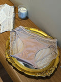 French lace women's underwear, high elasticity, comfortable and breathable, mid-crotch, hip-covering briefs