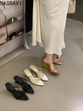Summer Elegant French Style Wedges Slippers Women's Summer New Fashion Retro Open-Toe Strap Spike Heel Wedges Sandals New 2026