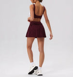 2026 Summer Tennis Short Skort Women Quick Drying High Waist and Abdominal Compression Lace Ruffles Yoga Golf Pleate Mini Skirt