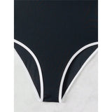 S - XL Splicing Backless High Leg Cut One Piece Swimsuit Women Swimwear Female Padded Monokini Bather Bathing Suit Swim V6789