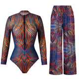 2026 Glamorous Multicolor Swimwear with Unique Pattern High-Cut Legs Perfect for Beach Wear Pool Parties Summer Getaway Vacation