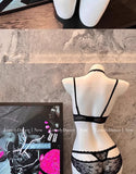 Elegant French Purple Halter Neck Bra Set Delicate Lace Bralette for Small Bust Layered Straps Lingerie UK Sizes MOYISU Sexy Bra