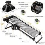 AEDG Stainless Steel Mandoline Slicer With 5 Blades