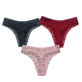 3Pcs/Set Cotton Panties Women G-string Female Underpants Sexy Lingerie Seamless Underwear Low Rise Panties M-XL Intimates