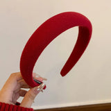 New Year's Christmas Red Hair Bands Fall Winter Popular Wide Edge Pressure Hairpin Headband Headdress Hair Accessories for Women