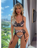 Toucheart Sexy Lingerie Set Mesh Lace Patchwork Sexy Underwear with Ring Waist Seal Women's Underwear Exotic Style Sexy Suit New