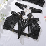 Toucheart Erotic Lingerie Complex Craftsmanship See-through Personalized Body-shaping Sexy Women Underwear Split Four-piece Set