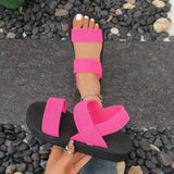 Slingback Style Summer Flat Sandals For Women Leisure Shoes Soft EVA Light Weight Elastic Back Strap Girl Beach Street Sandalias