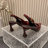 2026 Pointed Sandalias De Mujer Shallow Comfortable Patent Leather Fashion Shoes Woman French Sexy High Heels Designer Footwear
