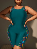 VigoJany 2026 Solid Patchwork Plus Size Swimwear Women Strapped Push Up Large One Piece Swimsuit Summer Chubby Bathing Suit