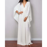 Greek Goddess Long Dress Batwing Sleeve Tunic Beach Cover Up Cover-ups Beach Dress Beach Wear Beachwear Kaftan Maxi Dress V4427